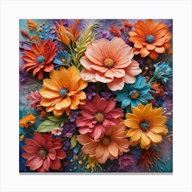 Colorful Flowers 2 Canvas Print