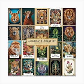 Lions And Tigers 3 Canvas Print