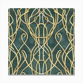 Gold And Green Canvas Print