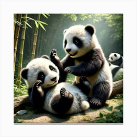 Panda Cubs 1 Canvas Print