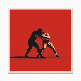 A Greco Roman Wrestling Minimal Illustration 1719334634 3 Canvas Print