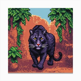 Panther In The Jungle Canvas Print