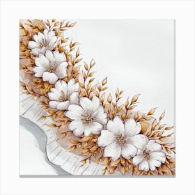 Watercolor Of Flowers Canvas Print