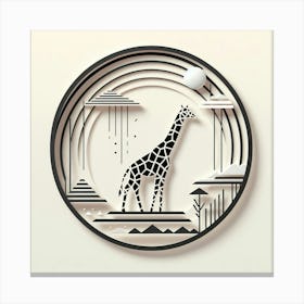 Minimalism, Giraffe 5 Canvas Print