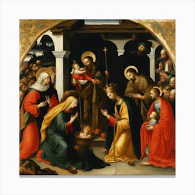 Adoration Of The Magi Canvas Print