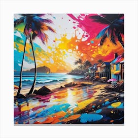 'Sunset Beach' 1 Canvas Print