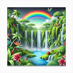 Rainbow Waterfall 3 Canvas Print