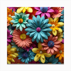Colorful Flowers 22 Canvas Print