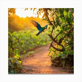 Macaw in Nature's Beauty Canvas Print