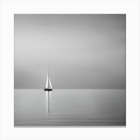 Sailboat In The Sea Canvas Print