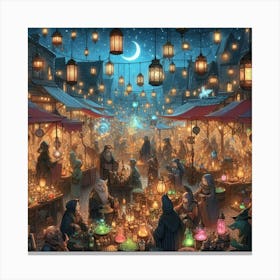 Night Market 1 Canvas Print