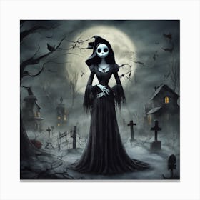 Halloween Skeleton Canvas Print