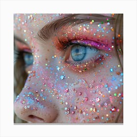 Glitter Face Canvas Print