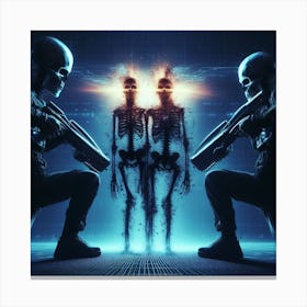 Skeletons In Space Canvas Print