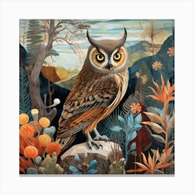 Bird In Nature Eastern Screech Owl 1 Canvas Print