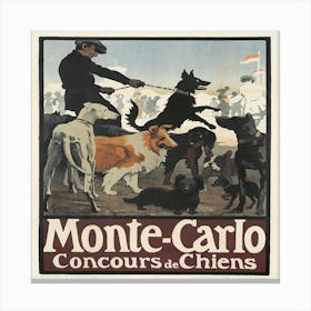 Monte Carlo, Concours De Chiens (Ca Canvas Print