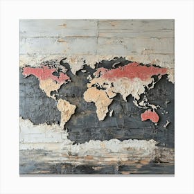 World Map Art 17 Canvas Print