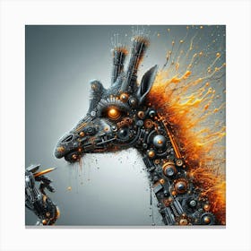 Robot Giraffe 2 Canvas Print