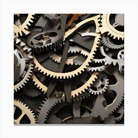 Gears Stock Photos & Royalty-Free Footage Canvas Print