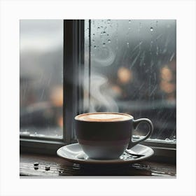 Coffee Cup On A Window Sill 8 Canvas Print