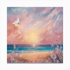 Sunset At The Beach 10 Canvas Print