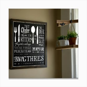 Kitchen Chalkboard Print Canvas Print