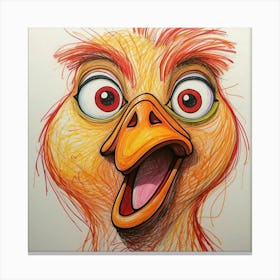 Face Of A Chicken Canvas Print