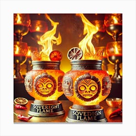 Sovereign Flame Cocktails With Edible Flames Canvas Print