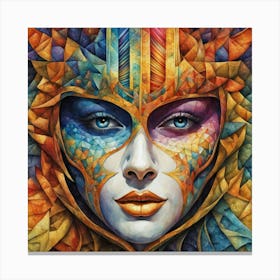 Woman'S Face Canvas Print