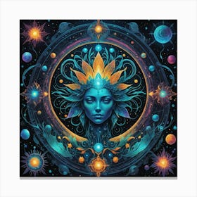 Psychedelic Goddess Canvas Print