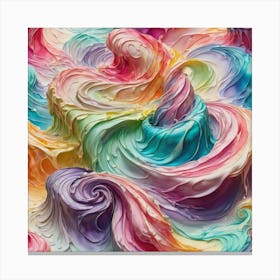 Rainbow Swirls Canvas Print