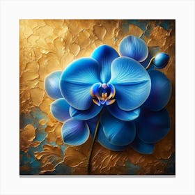 Blue Orchid Flower Canvas Print