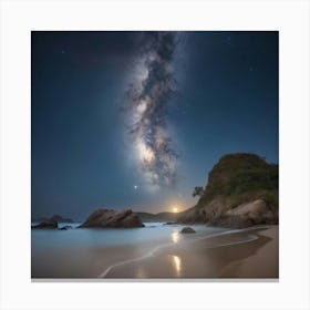 Milky Way Paintings Art Print Canvas Print