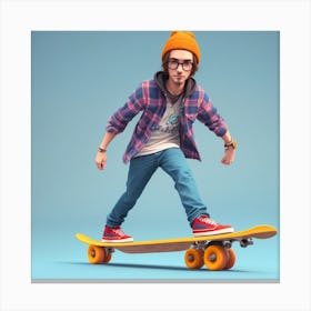 Skateboarder 1 Canvas Print