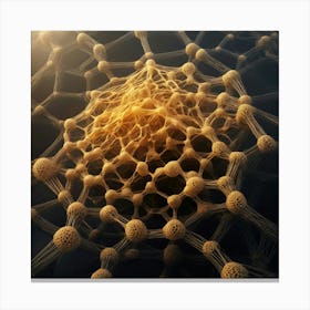 3d Rendering Of A Protein Structure Canvas Print