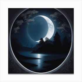 Moonlight Over Water Canvas Print