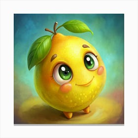 Cute Lemon Character Canvas Print