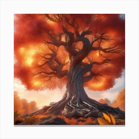 Tree Fire Ultra Hd Realistic Canvas Print