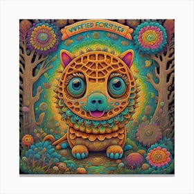 Psychedelic Pig Canvas Print