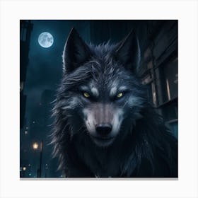 Wolf In The City Canvas Print