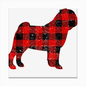 Men Women Merry Christmas Dog Shirt Canvas Print