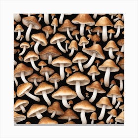 Mushrooms As A Background (30) Canvas Print