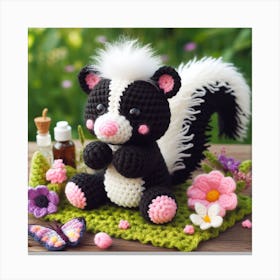 Amigurumi, skunk 3 Canvas Print