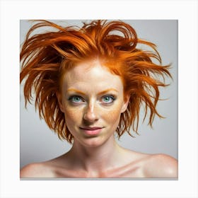 Beautiful Woman With Red Hair 1 Canvas Print