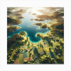 Aerial Landscape Canvas Print