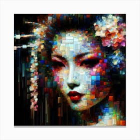 Creative Geisha Illustration 40 Canvas Print