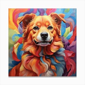 Colorful Dog 2 Canvas Print