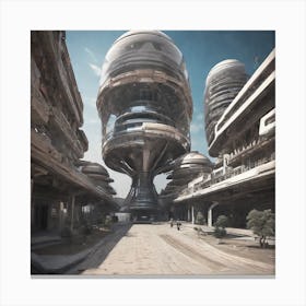 Futuristic City 341 Canvas Print