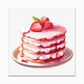 Strawberry Cake 6 Canvas Print
