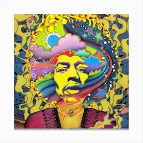 Psychedelic Rock Jimi Hendrix Canvas Print